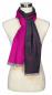 Preview: Scarf Shawl 100% Silk Flannel Pink Lila Anthrazit Dark Grey